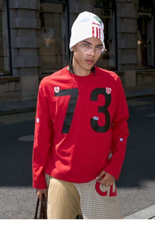 Round Neck Embroidered Print T-Shirt