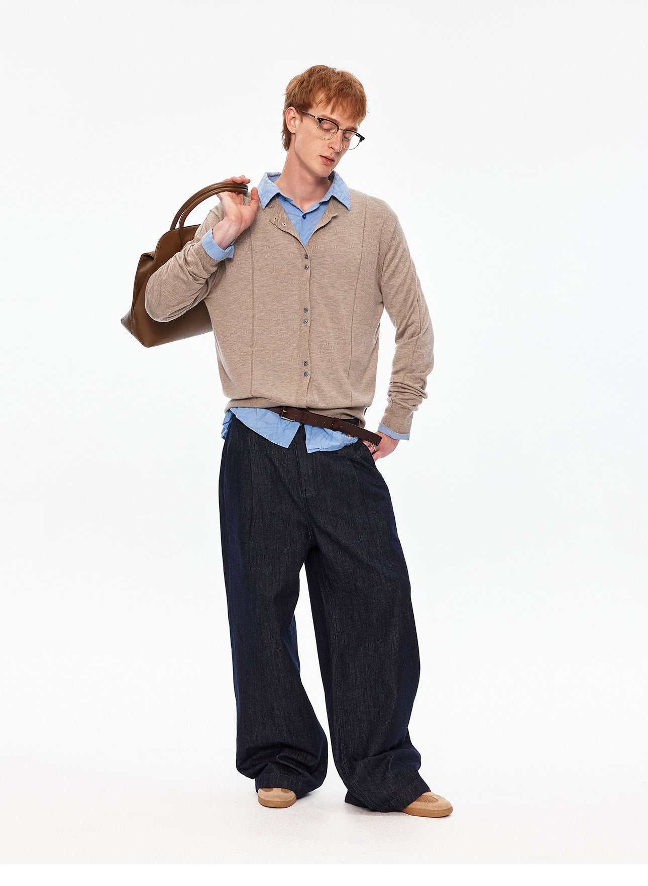 Mulberry Silk-Blend Knit Cardigan