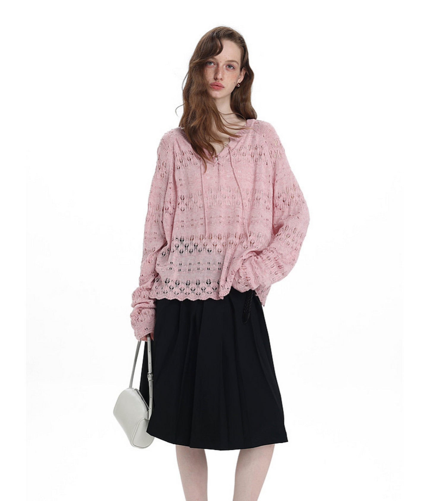 Lightweight Flyknit Tie-Up Sweater