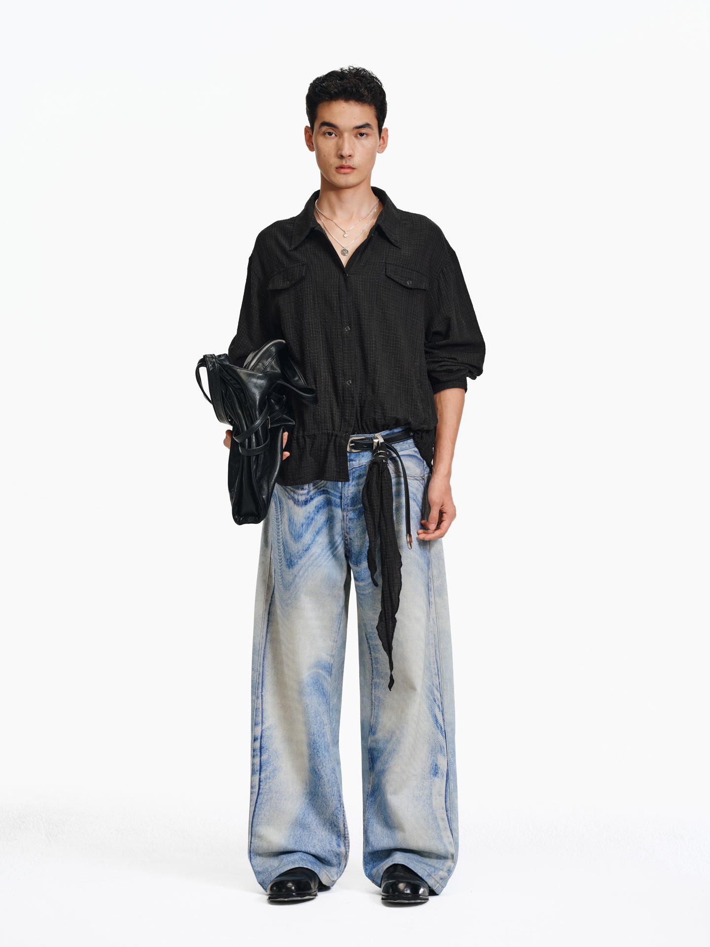 Drawstring waist shirt