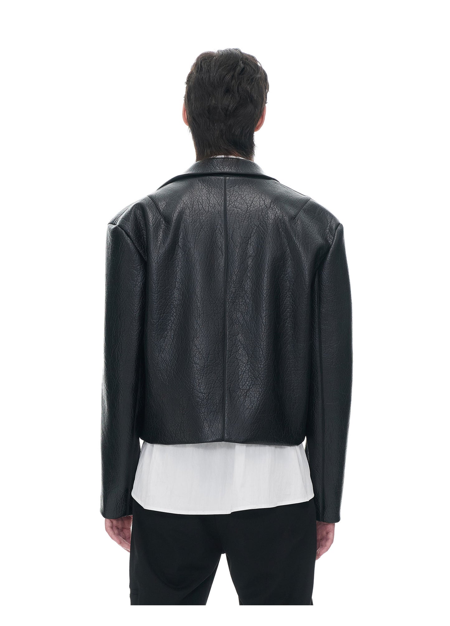 PU Short Leather Jacket