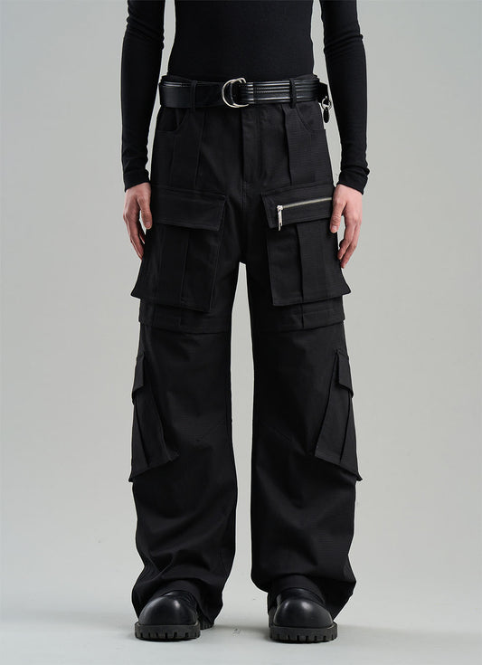 Heavy-duty multi-pocket workwear pants 
