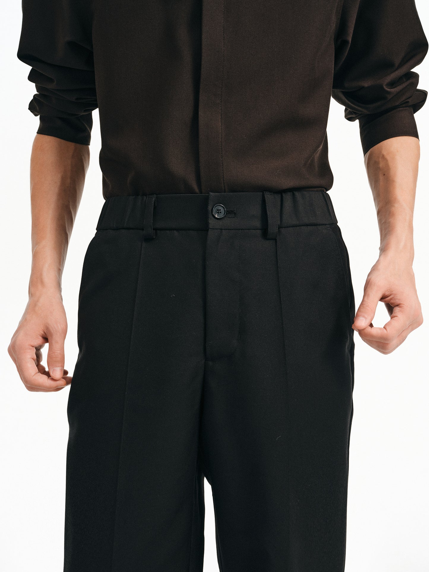 Mid-Rise Straight Leg Pants