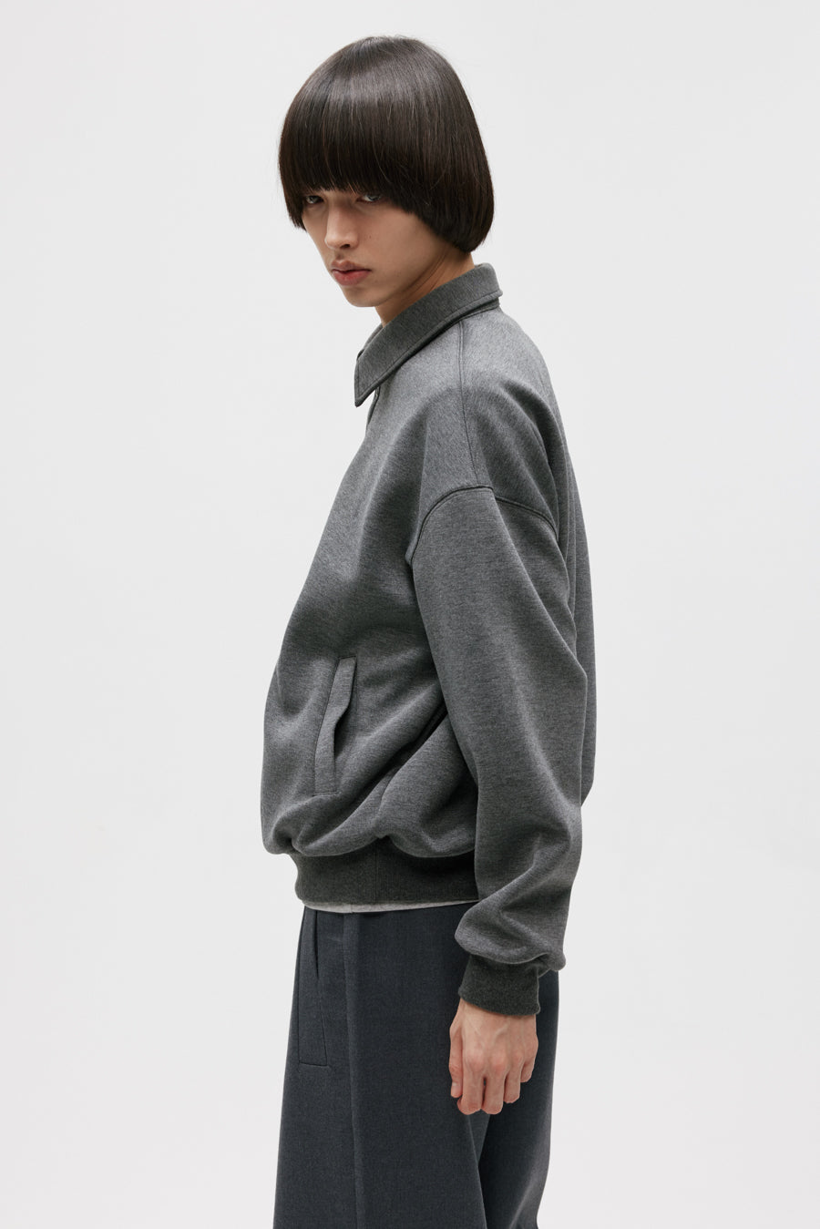 Lapel Air Layer Sweatshirt