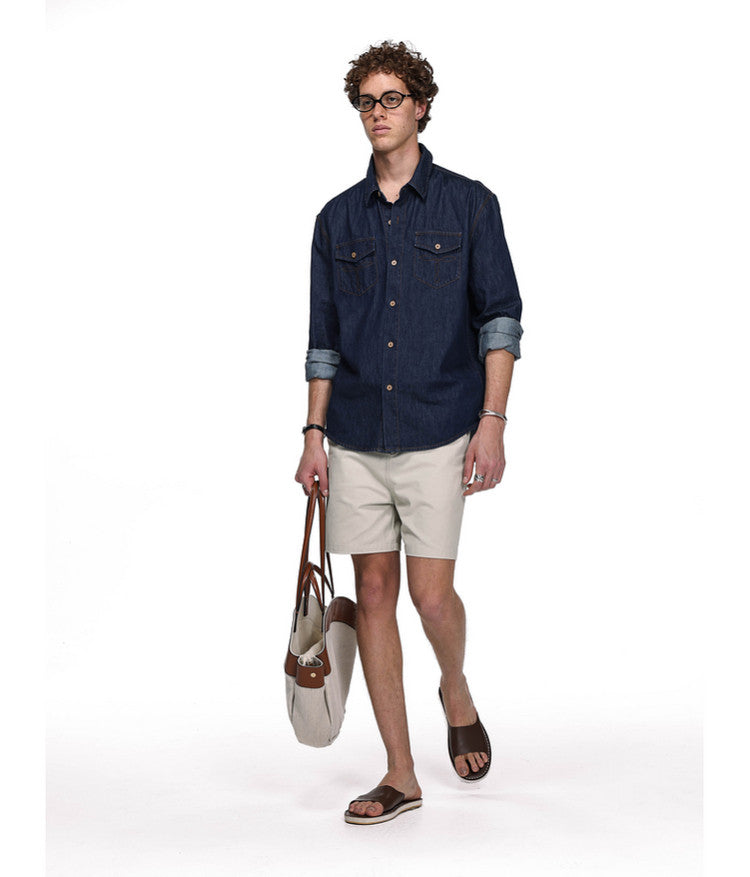 High-Quality Washed Denim Shirt