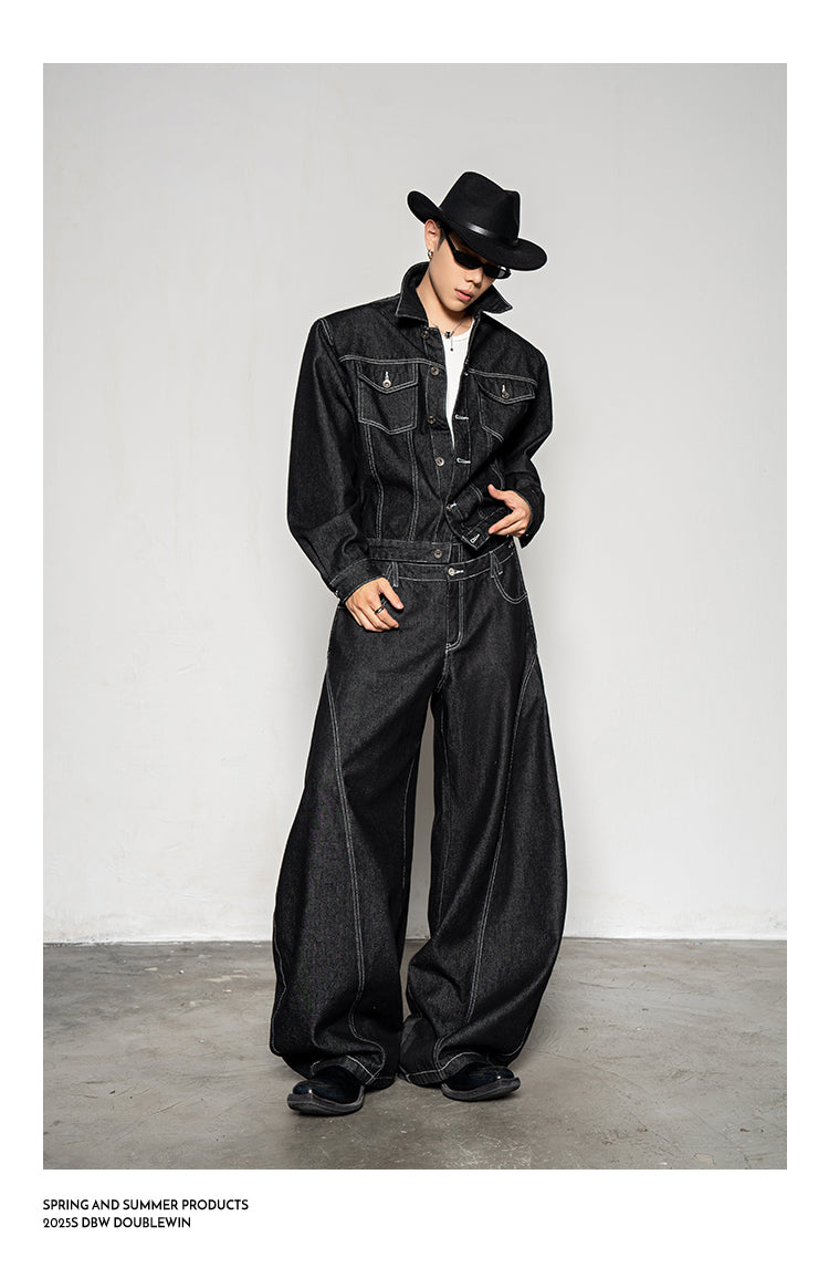 Washed Embroidered Denim Jacket