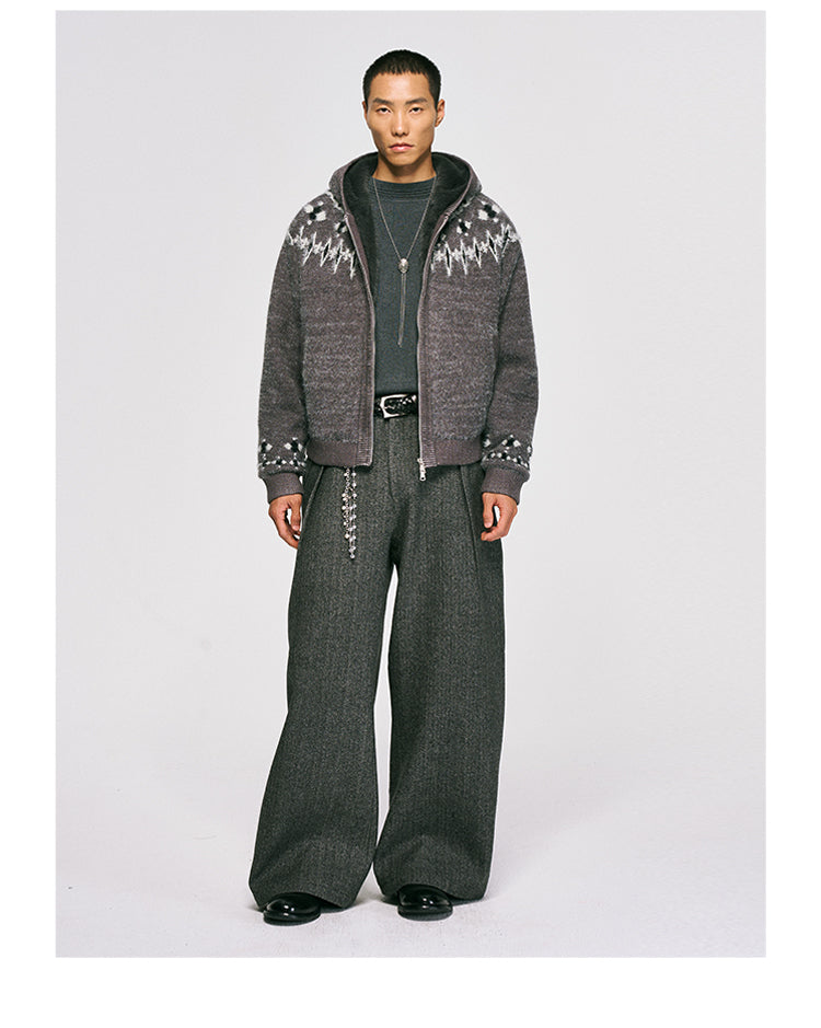 Wool-Blend Wide-Leg Pants