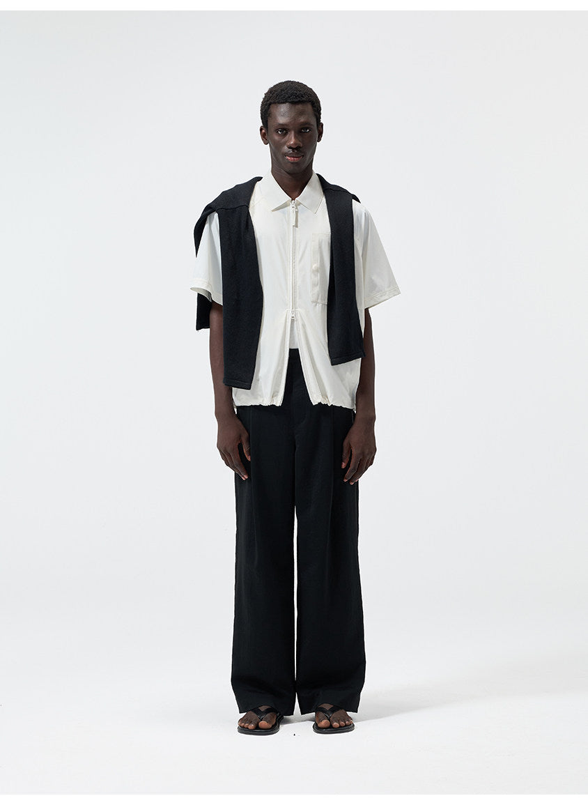 Nylon-Laminated Multi-Pocket Shirt