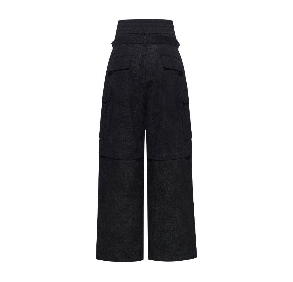 Double Waist Multipocket Casual Pants