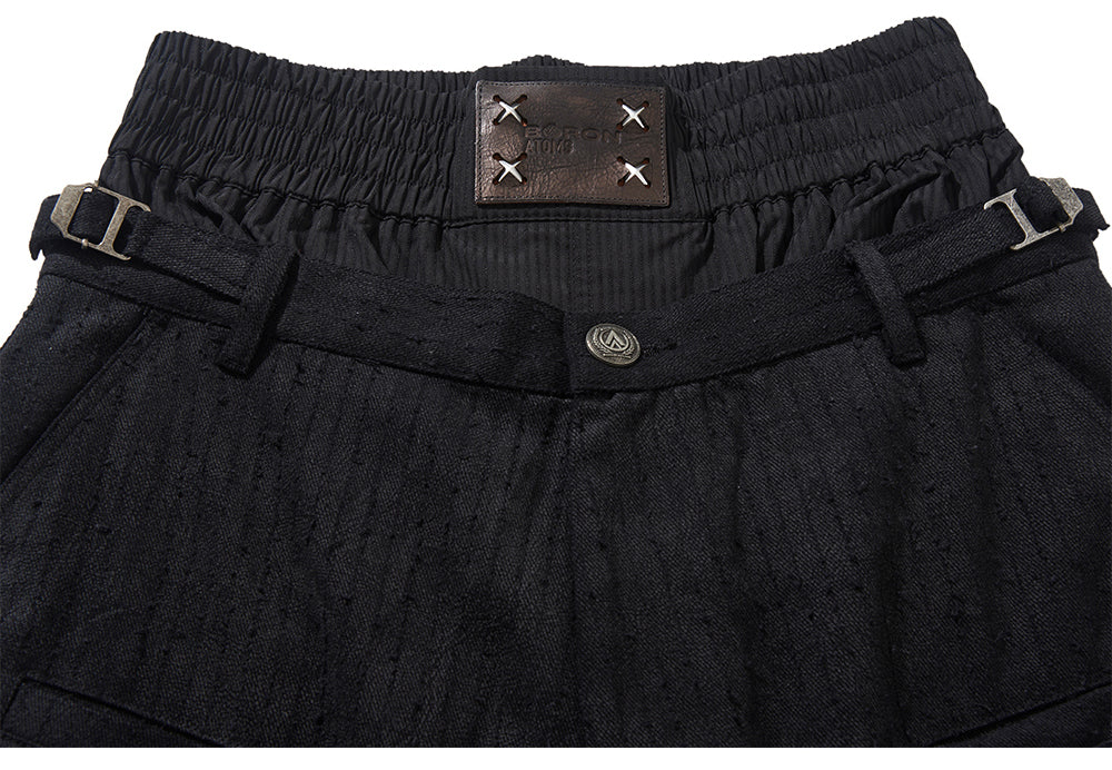 Double Waist Multipocket Casual Pants