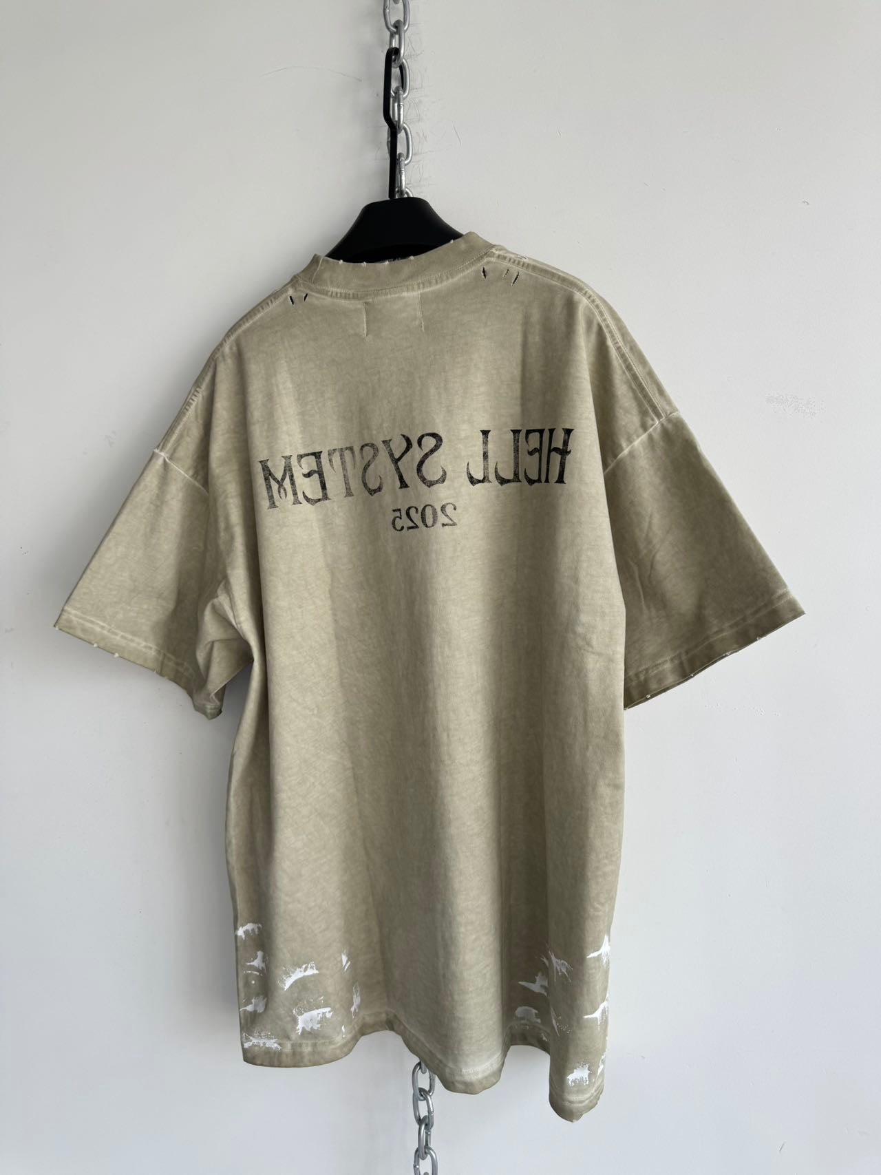Washed Dirty Dye Print T-Shirt