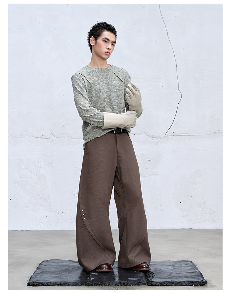 Draped Clean Fit Casual Pants