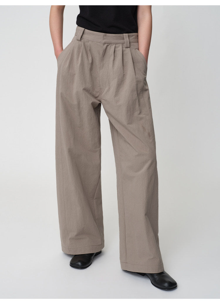 3D Cut A-Line Wide-Leg Pants