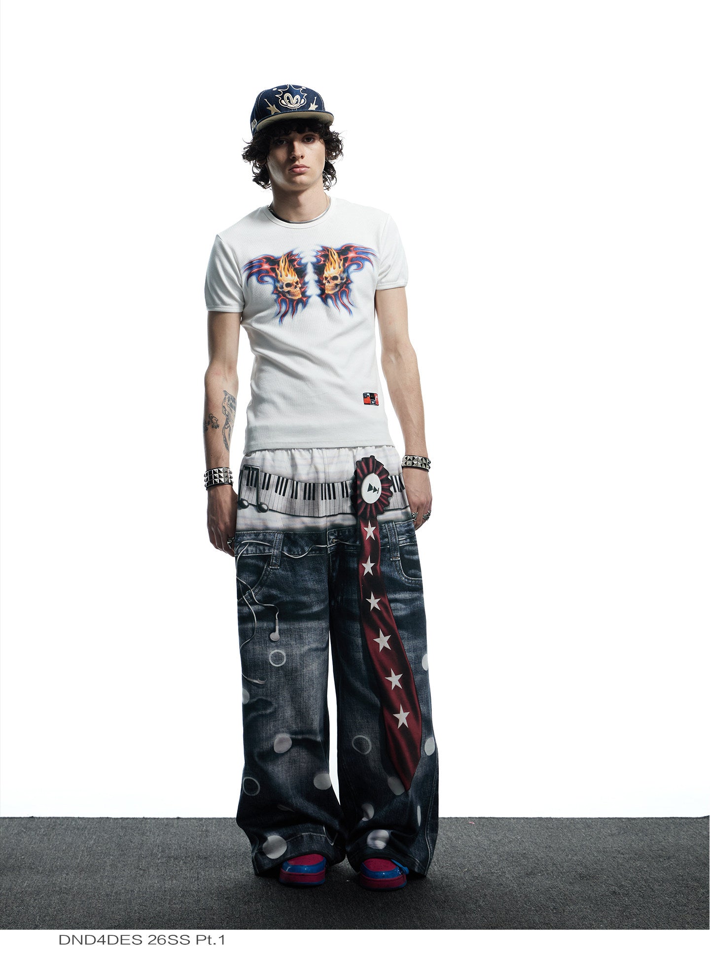 Polka Dot 3D-Printed Casual Pants