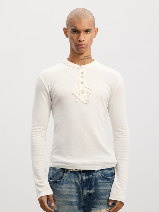 Henry-collar T-shirt