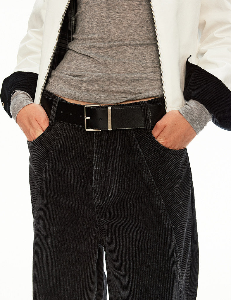 Deconstructed Washed Corduroy Pants