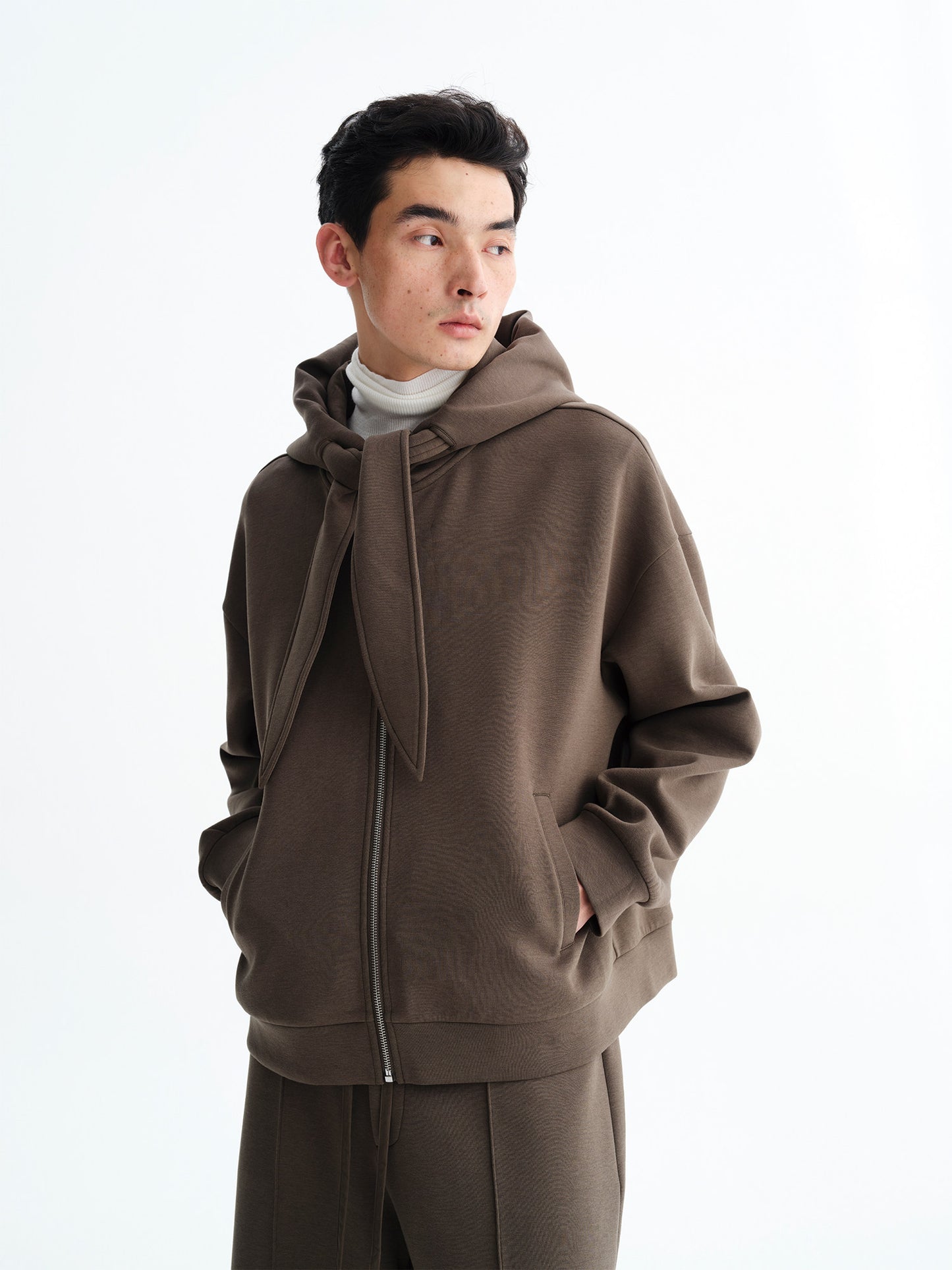 Oversized Bowtie Hooded Sweatshirt