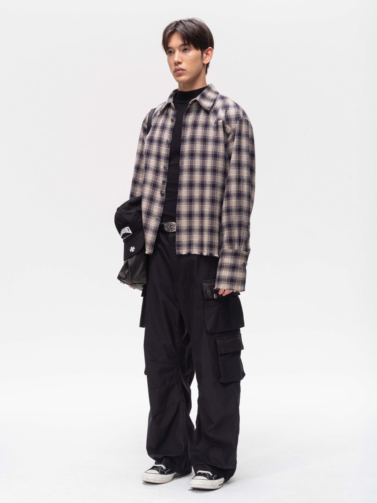 Black Checkered Shirt