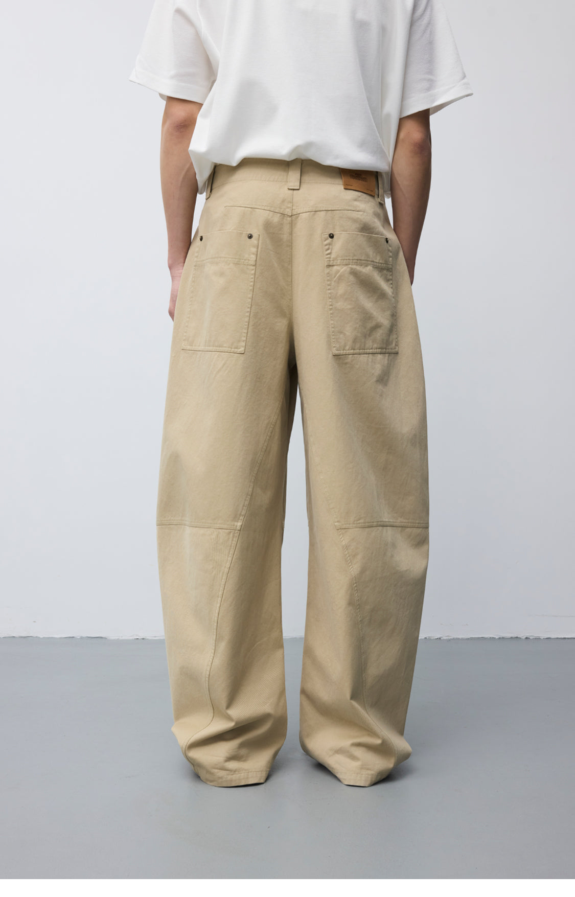 Washed Multi-Pleated Casual Pants