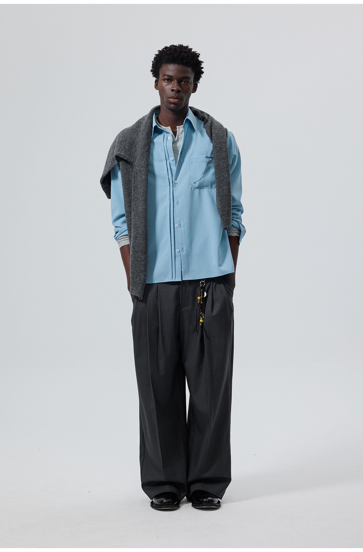 Linen-like texture shirt