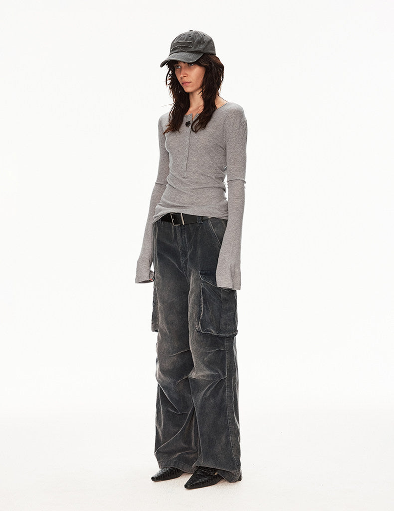 Corduroy Washed Work Pants
