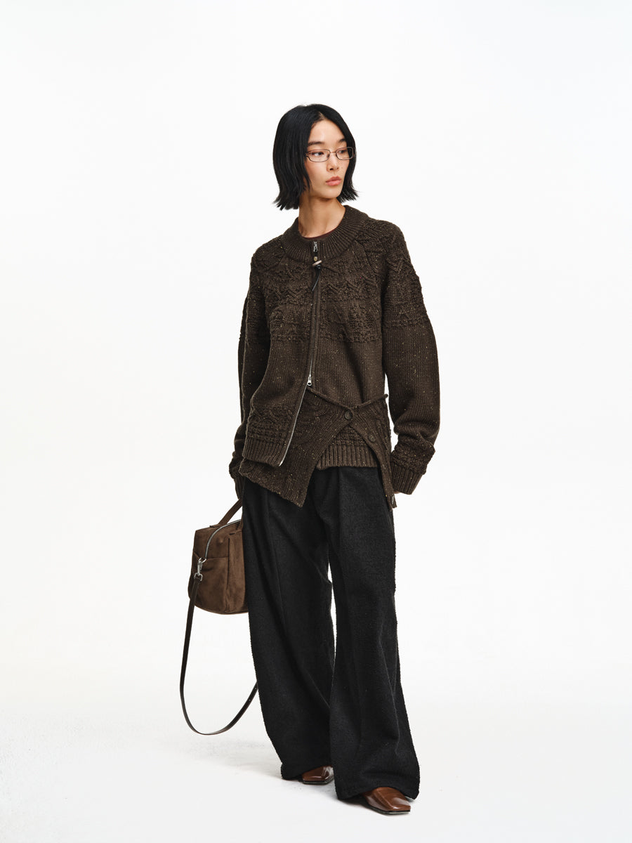 Twist Zip-Up Cardigan