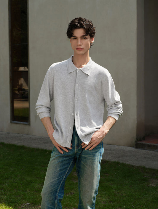 Relaxed Textured Cardigan