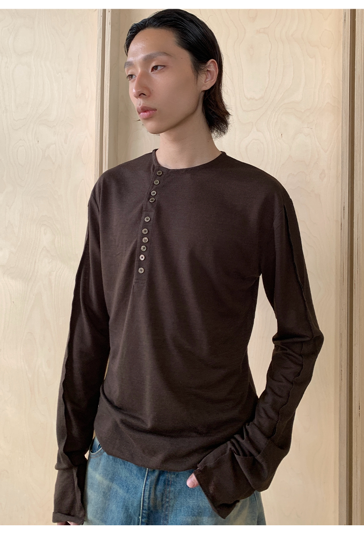 Button-Down Slim-Fit T-Shirt