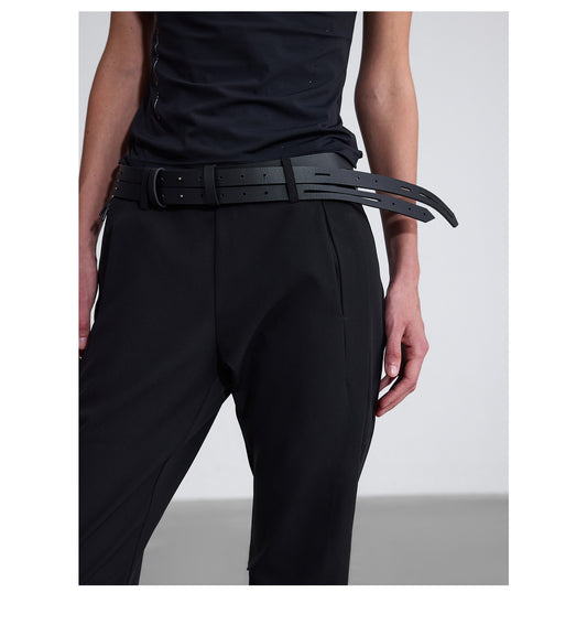 Buckle-less Cowhide Leather Belt