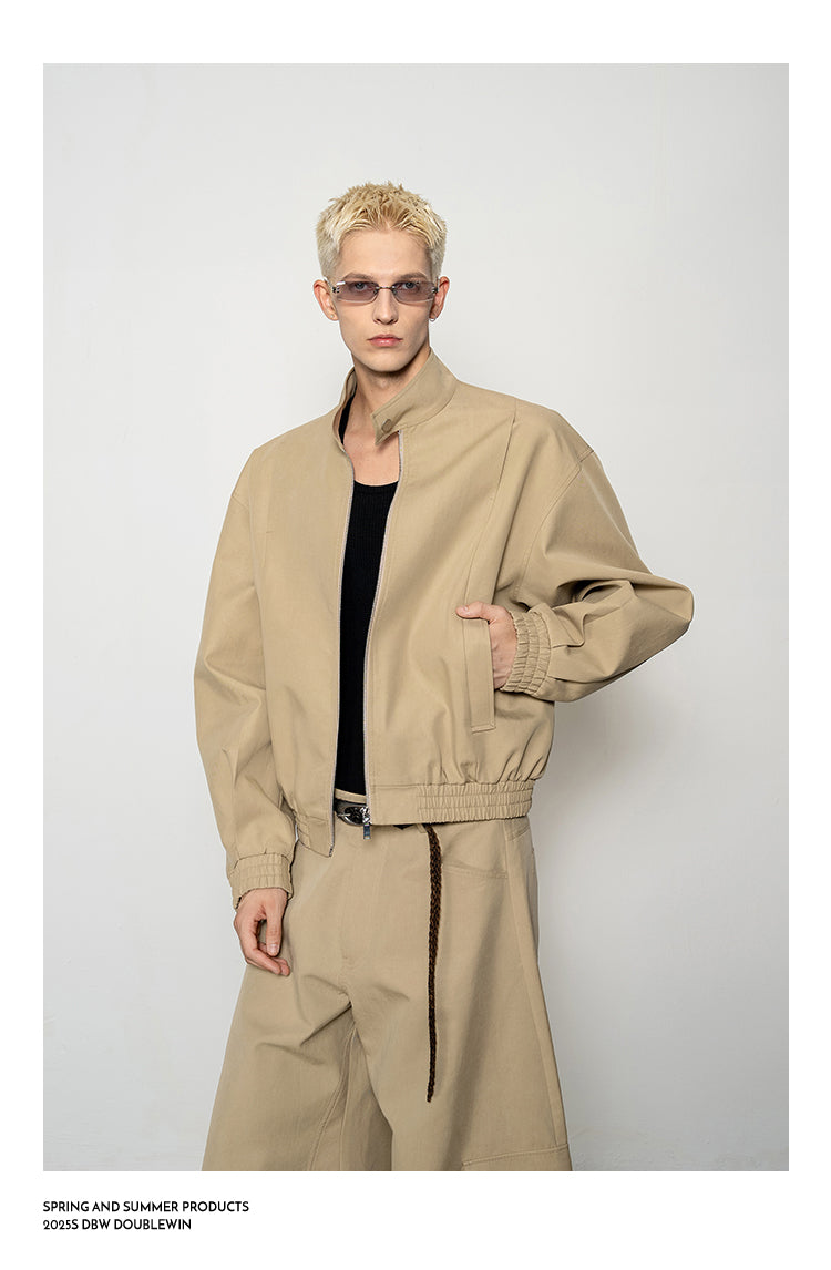 Wide Stand Collar Jacket