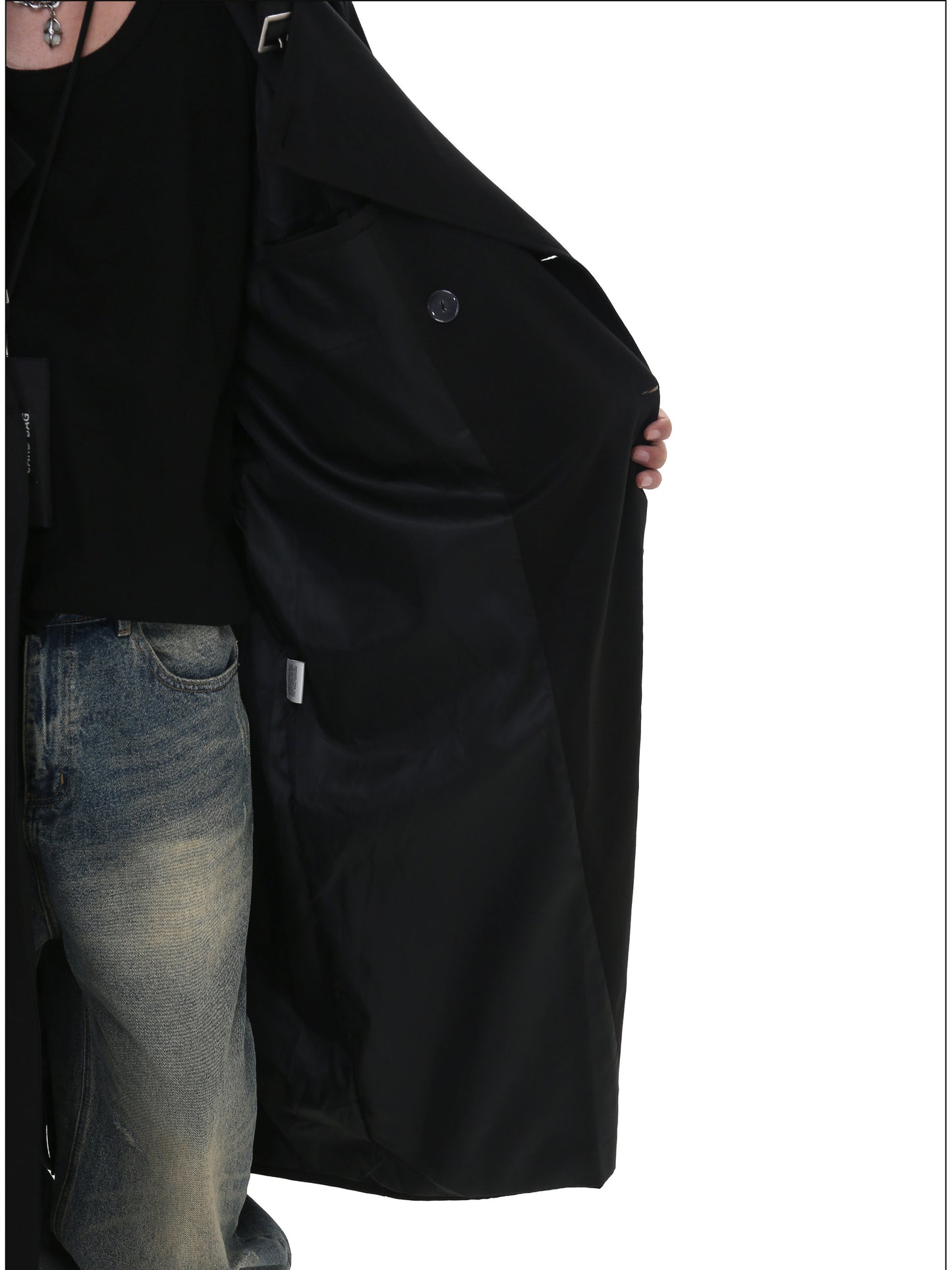 Long trench coat with hood