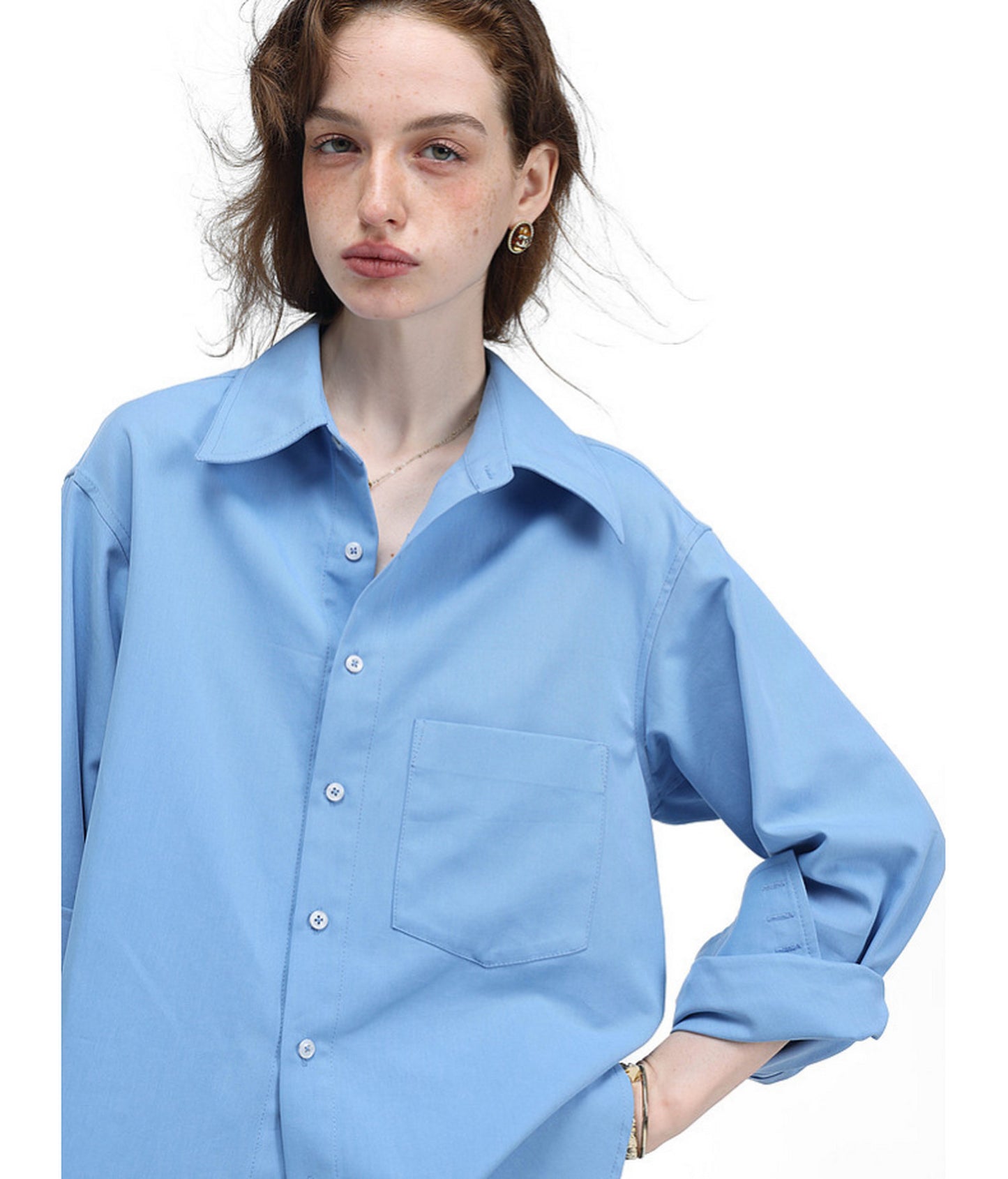 High-End Tailored Long-Silhouette Shirt