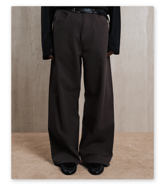 Washed and Distressed Finish Casual Pants