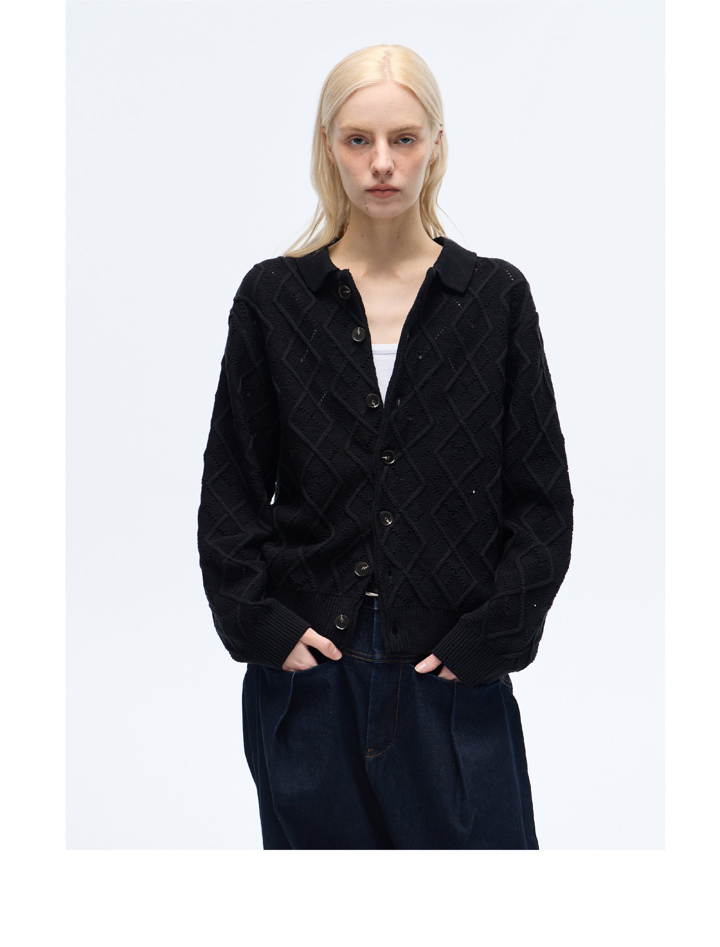 Twist-knit cardigan