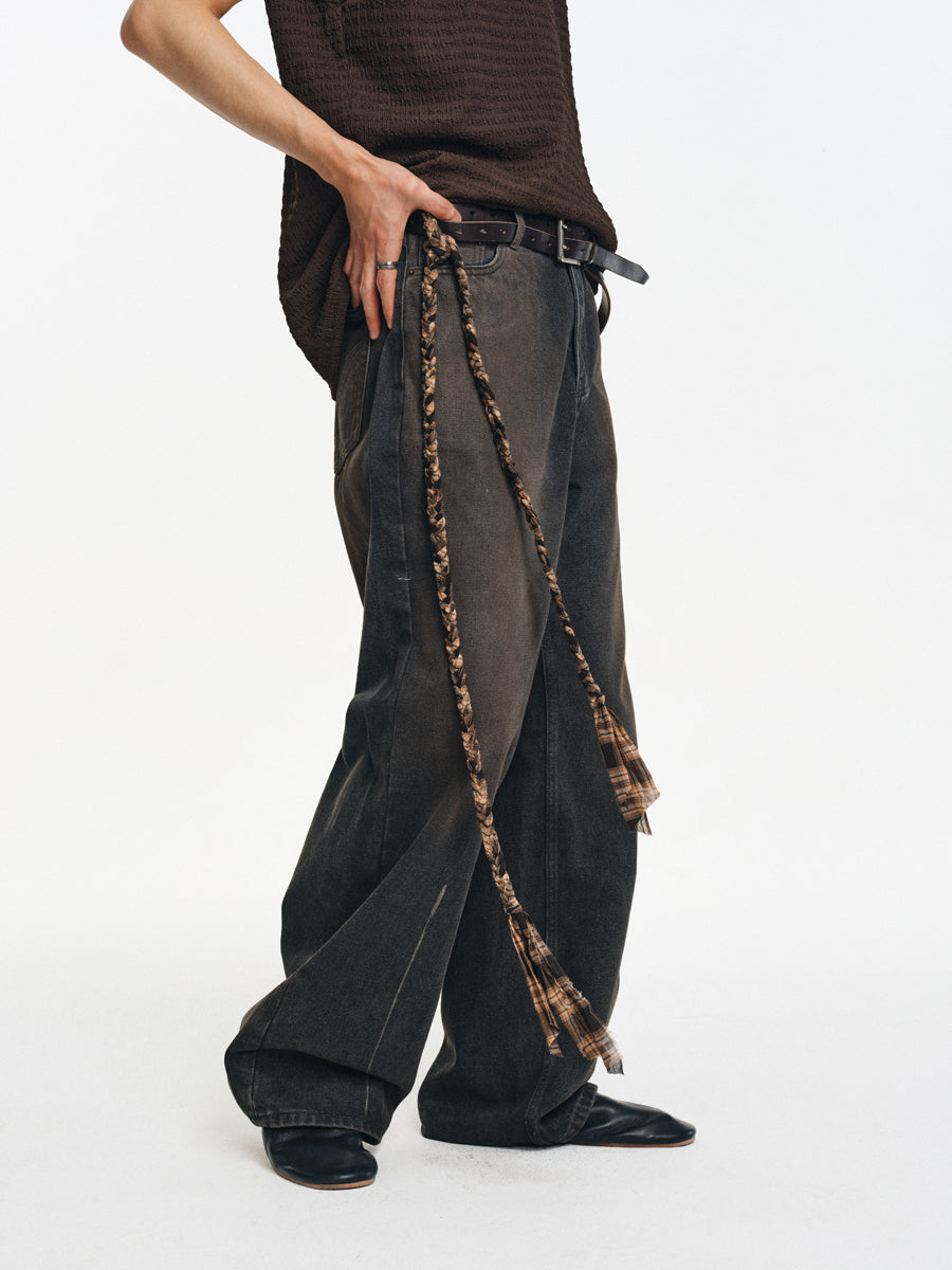 Distressed A-Line Jeans