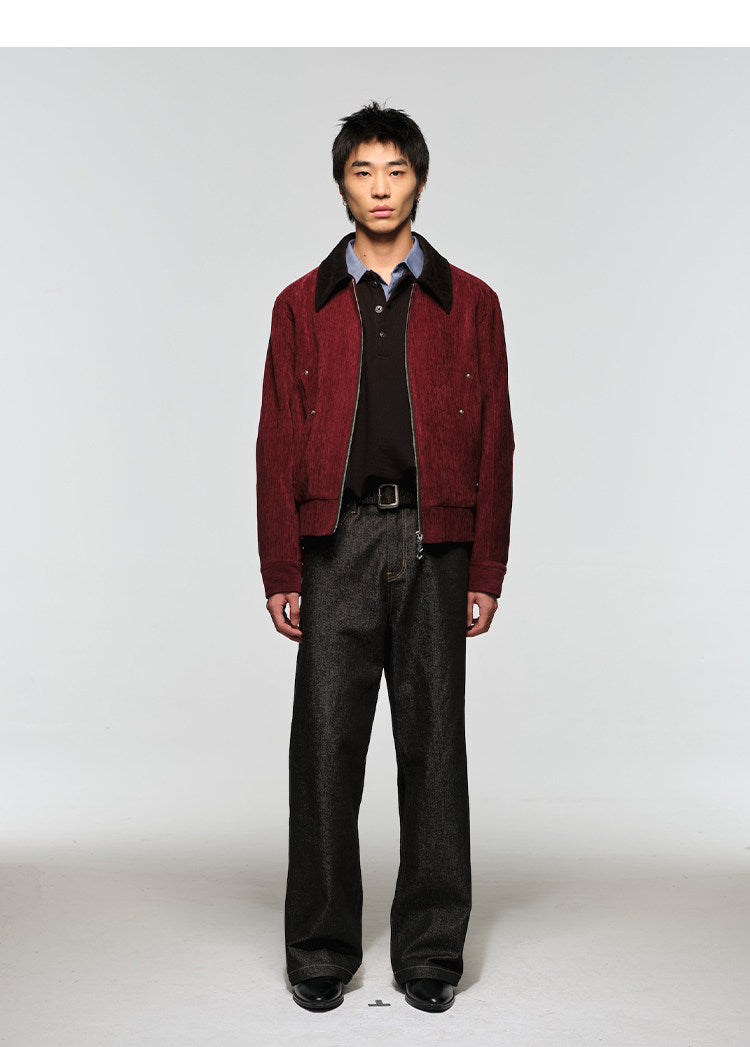 Short, Wide-Cut Velvet Jacket