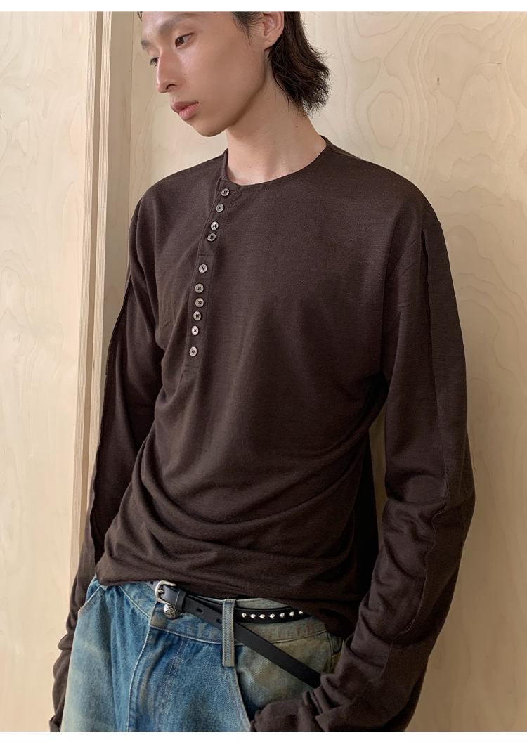 Button-Down Slim-Fit T-Shirt
