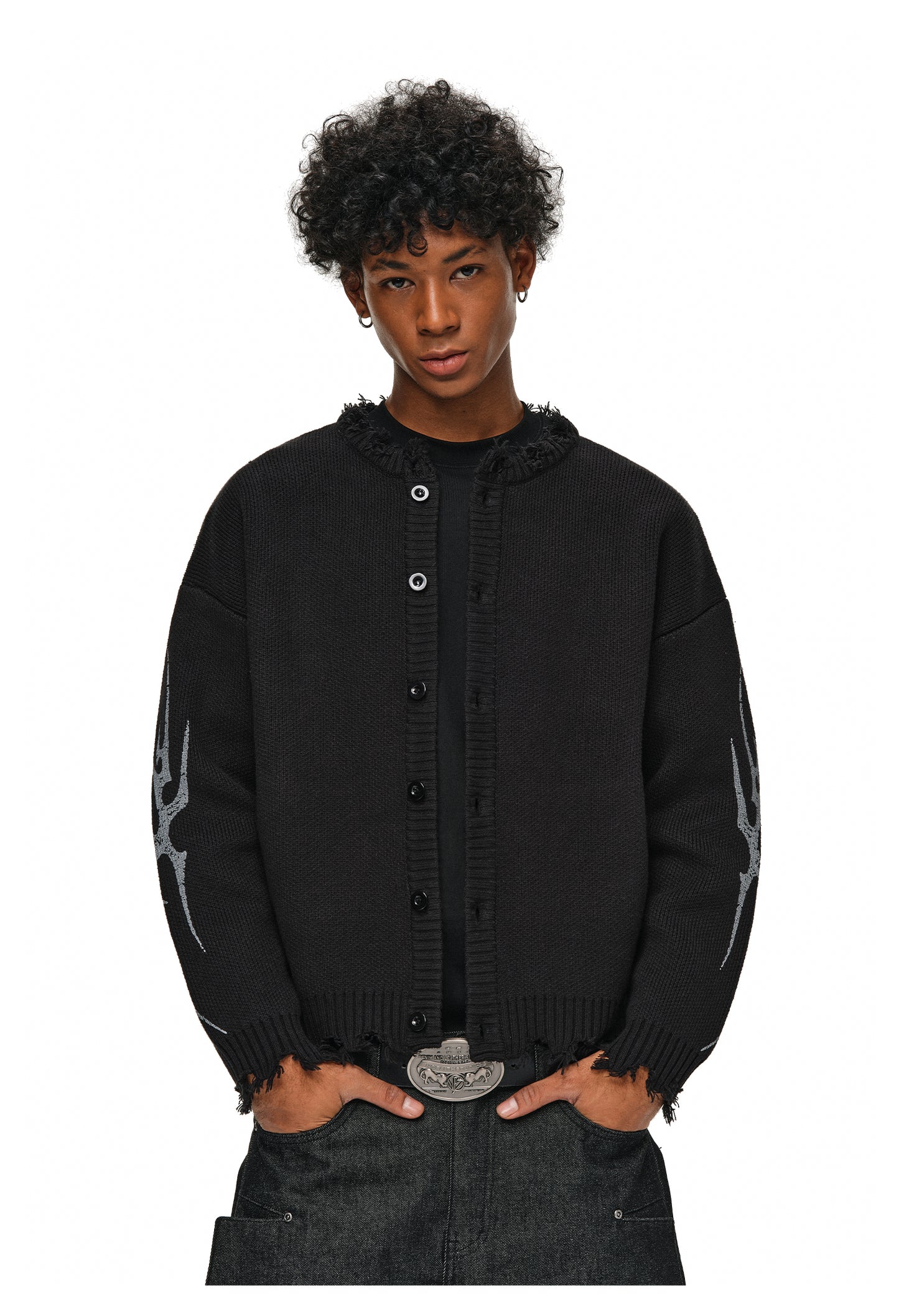 Gothic Print Cardigan