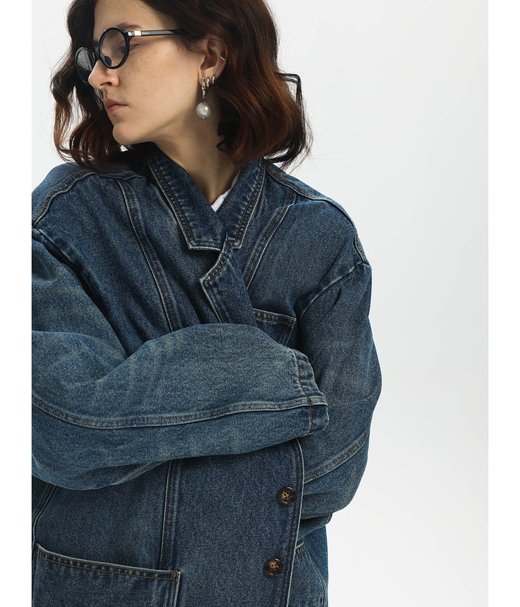 Retro Whisker Denim Jacket