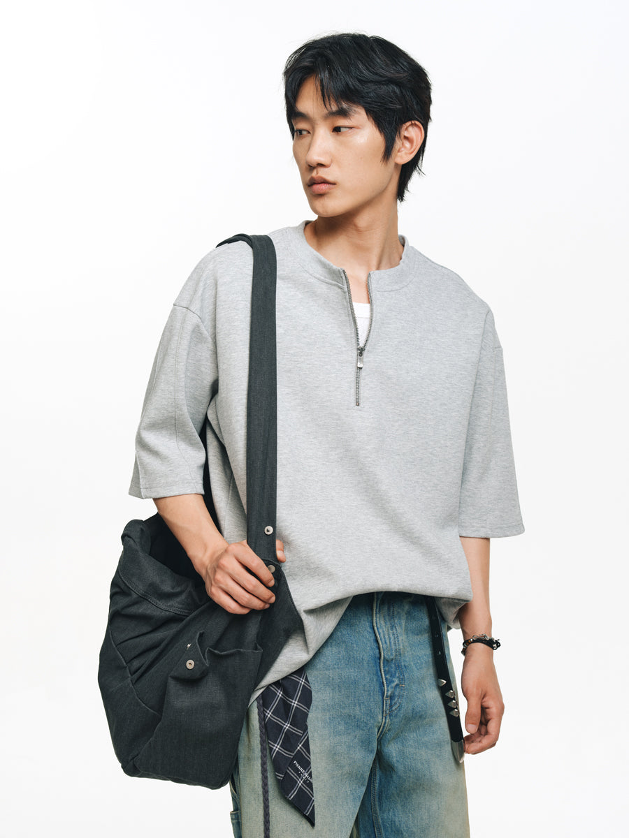 Air Layer Zipper T-Shirt