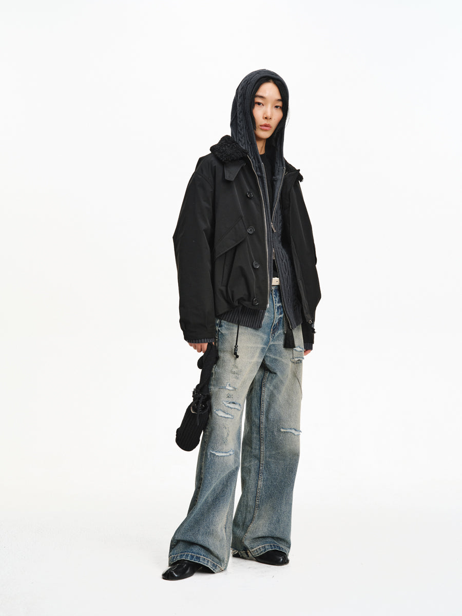 Oversized Drawstring Jacket