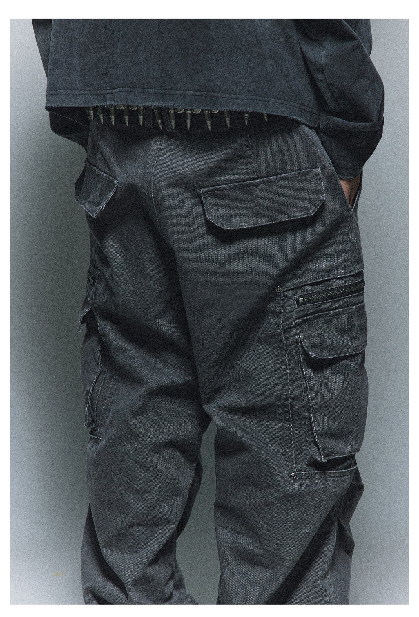 Inset pocket wide pants