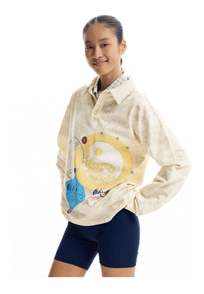 Taiji Sticky Notes Polo Shirt