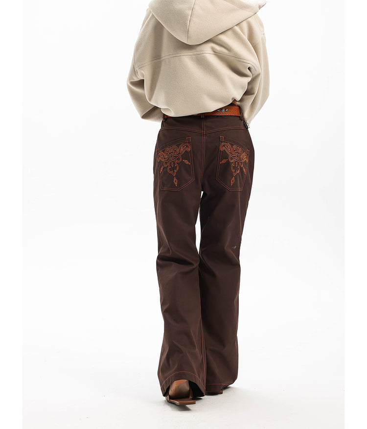 Mid-waist personalized casual pants