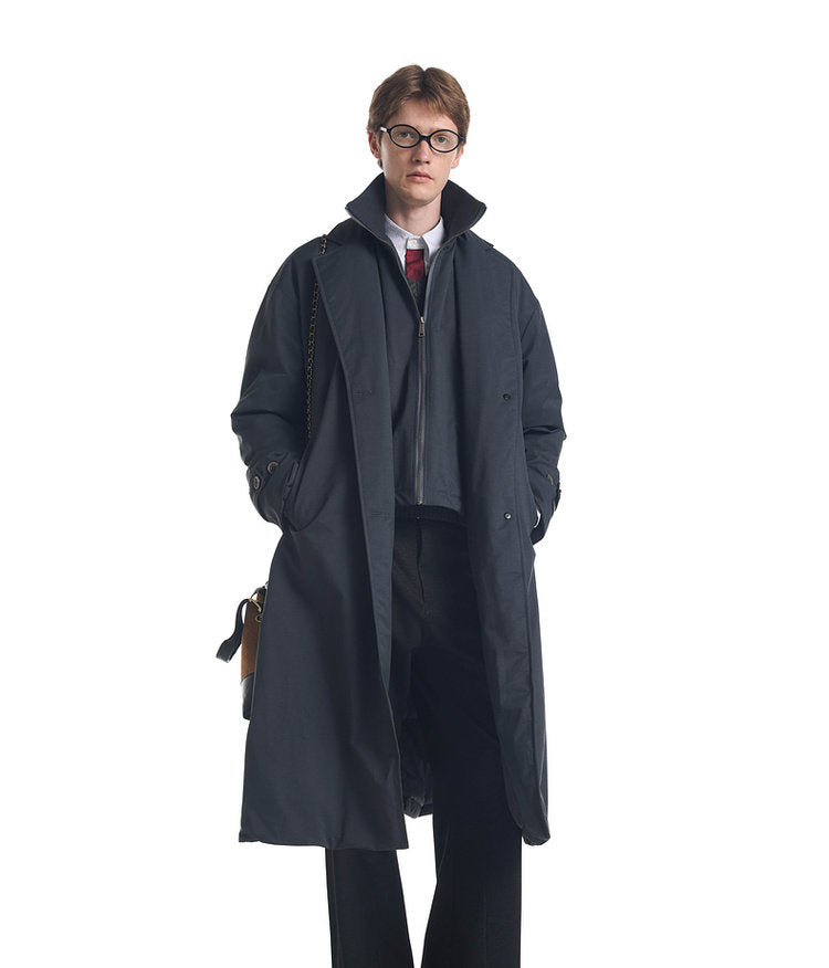 Faux Two-Piece Windproof Coat
