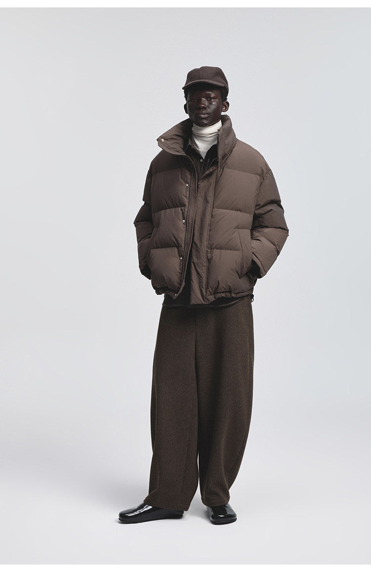 Cotton-Nylon Blend Down Jacket