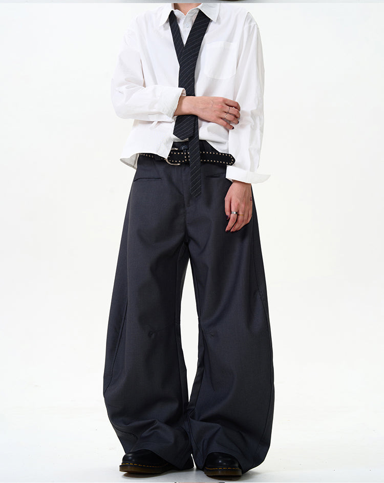 Clean Fit Draped Scimitar Casual Pants