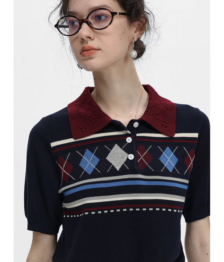 Lightweight knit polo shirt