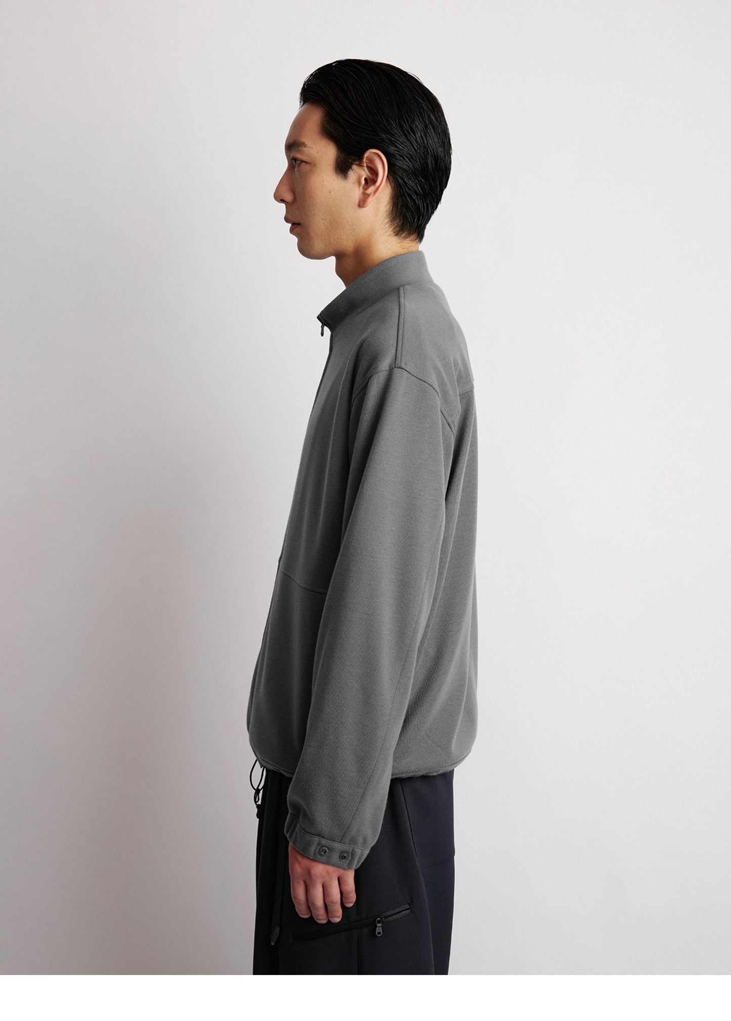 Wool Blend Zipper Jacket