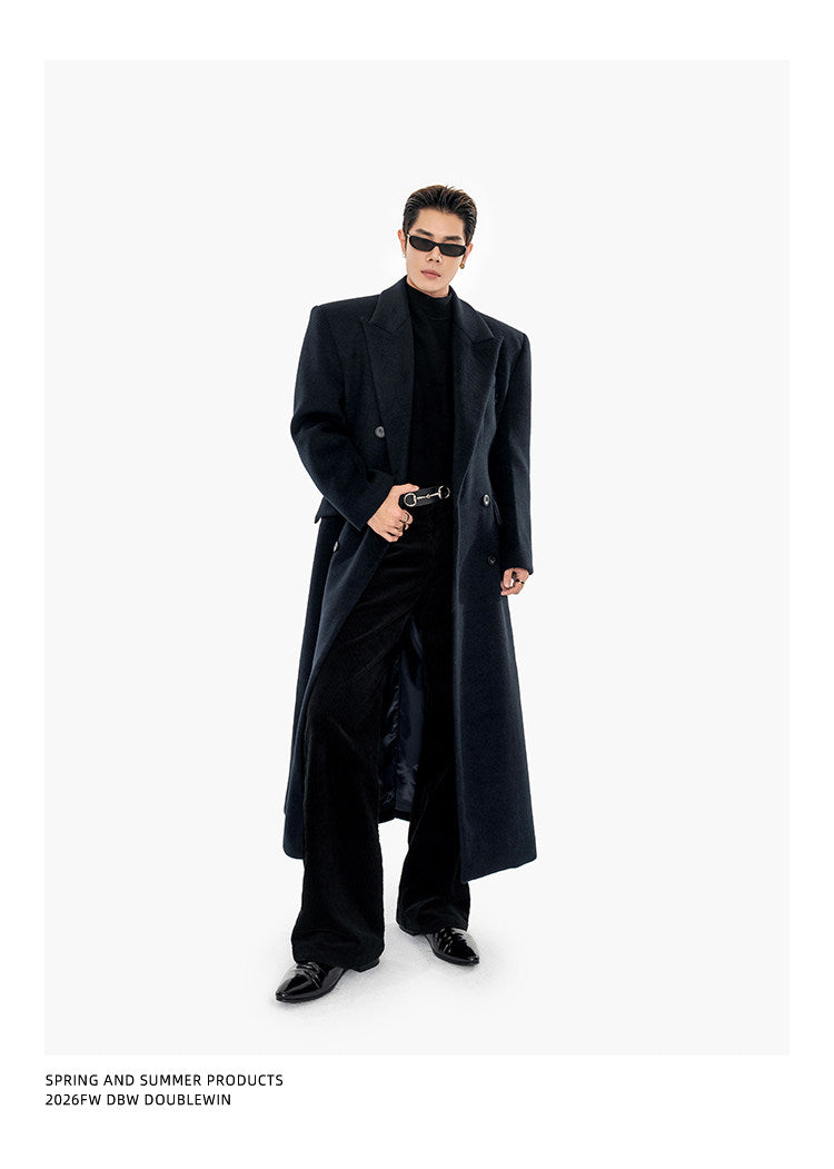 Wool-Blend Long Coat